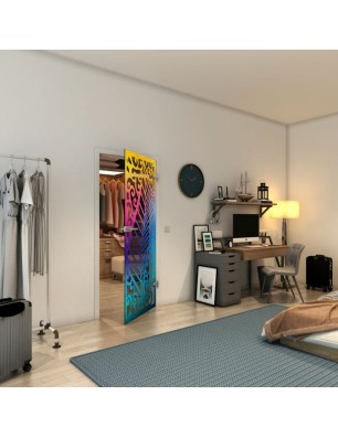 Ganzglastür - Fineprint Model 173 Verlauf auf Grauglas