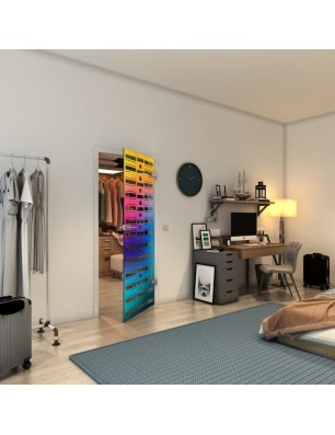 Ganzglastür - Fineprint Model 174 Verlauf auf Grauglas