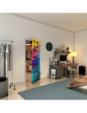 Ganzglastür - Fineprint Model 175 Verlauf auf Grauglas