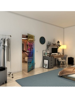 Ganzglastür - Fineprint Model 200 Verlauf auf Grauglas