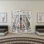 Pendeltür - Fineprint Modell 173 Weiss auf Grauglas Pendeltür - Fineprint Modell 173 Weiss auf Grauglas
