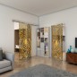 Glasschiebetür SLIM-LINE - Fineprint Modell 023 Gold auf Grauglas Glasschiebetür SLIM-LINE - Fineprint Modell 023 Gold auf Grauglas