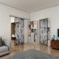 Glasschiebetür SLIM-LINE - Fineprint Modell 039 Weiss auf Grauglas Glasschiebetür SLIM-LINE - Fineprint Modell 039 Weiss auf Grauglas