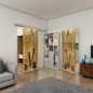 Glasschiebetür SLIM-LINE - Fineprint Modell 097 Gold auf Grauglas Glasschiebetür SLIM-LINE - Fineprint Modell 097 Gold auf Grauglas