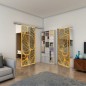 Glasschiebetür SLIM-LINE - Fineprint Modell 107 Gold auf Grauglas Glasschiebetür SLIM-LINE - Fineprint Modell 107 Gold auf Grauglas