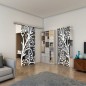 Glasschiebetür SLIM-LINE - Fineprint Modell 146 Weiss auf Grauglas Glasschiebetür SLIM-LINE - Fineprint Modell 146 Weiss auf Grauglas