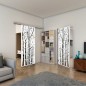 Glasschiebetür SLIM-LINE - Fineprint Modell 182 Weiss auf Grauglas Glasschiebetür SLIM-LINE - Fineprint Modell 182 Weiss auf Grauglas