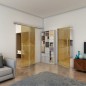 Glasschiebetür SLIM-LINE - Fineprint Modell 194 Gold auf Grauglas Glasschiebetür SLIM-LINE - Fineprint Modell 194 Gold auf Grauglas