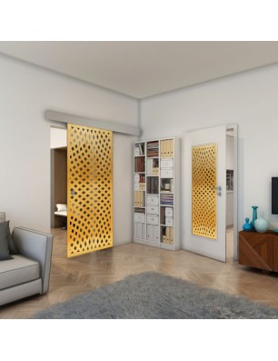 Lichtausschnitt - Fineprint Model 068 Gold auf Grauglas