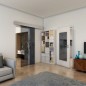 Lichtausschnitt - Fineprint Modell 118 Schwarz auf Grauglas Lichtausschnitt - Fineprint Modell 118 Schwarz auf Grauglas