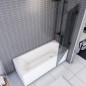 Badewannenaufsätze Dumont-02 - Pendelband - Schwarz - Grauglas Badewannenaufsätze Dumont-02 - Pendelband - Schwarz - Grauglas
