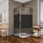 Eck-Duschkabine Bias-06 - Pendelband - Schwarz - Loft 5 Eck-Duschkabine Bias-06 - Pendelband - Schwarz - Loft 5