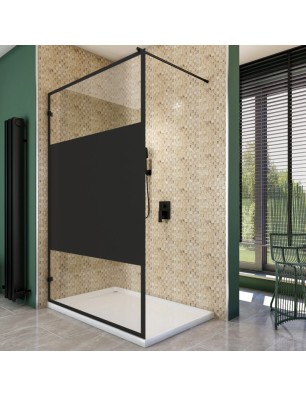 Walk In Dusche  - Amora 01 - Duschwand - Schwarz - Loft 3