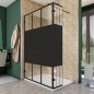 Walk In Dusche - Amora-03 - Duschwand - Schwarz - Loft 4 Walk In Dusche - Amora-03 - Duschwand - Schwarz - Loft 4