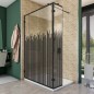 Walk In Dusche - Amora-03 - Duschwand - Schwarz - Loft 6 Walk In Dusche - Amora-03 - Duschwand - Schwarz - Loft 6