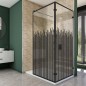 Walk In Dusche - Amora-05 - Duschwand - Schwarz - Loft 6 Walk In Dusche - Amora-05 - Duschwand - Schwarz - Loft 6