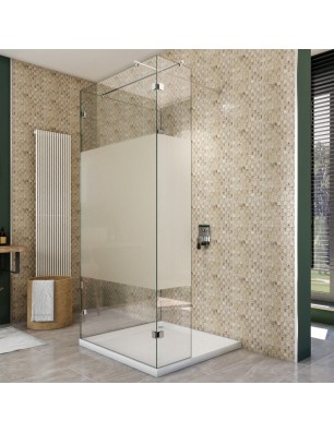 Walk In Dusche  - Almada 07 - Duschwand - Chrom - Blinds