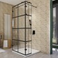 Walk In Dusche - Amora-07 - Duschwand - Schwarz - Loft 2 Walk In Dusche - Amora-07 - Duschwand - Schwarz - Loft 2