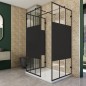 Walk In Dusche - Amora-08 - Duschwand - Schwarz - Loft 4 Walk In Dusche - Amora-08 - Duschwand - Schwarz - Loft 4