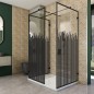 Walk In Dusche - Amora-08 - Duschwand - Schwarz - Loft 6 Walk In Dusche - Amora-08 - Duschwand - Schwarz - Loft 6