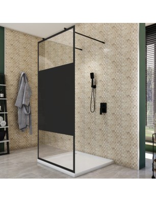 Walk In Dusche  - Amora 09 - Duschwand - Schwarz - Loft 3