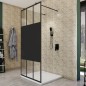 Walk In Dusche - Amora-09 - Duschwand - Schwarz - Loft 4 Walk In Dusche - Amora-09 - Duschwand - Schwarz - Loft 4
