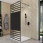Walk In Dusche - Amora-09 - Duschwand - Schwarz - Loft 5 Walk In Dusche - Amora-09 - Duschwand - Schwarz - Loft 5