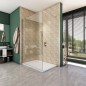 Walk In Dusche - Almada-01 - Duschwand - Chrom - Klarglas Walk In Dusche - Almada-01 - Duschwand - Chrom - Klarglas