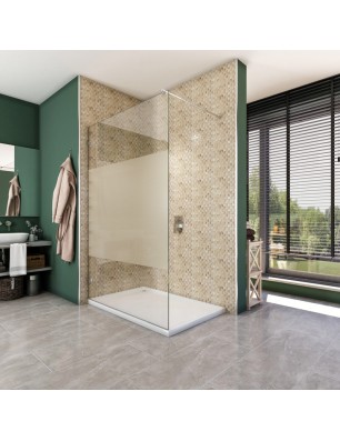 Walk In Dusche  - Almada 01 - Duschwand - Chrom - Blinds