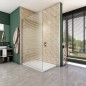 Walk In Dusche  - Almada-01 - Duschwand - Chrom - Stripes