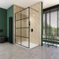 Walk In Dusche - Amora-01 - Duschwand - Schwarz - Loft 2 Walk In Dusche - Amora-01 - Duschwand - Schwarz - Loft 2
