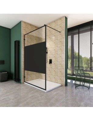 Walk In Dusche  - Amora 01 - Duschwand - Schwarz - Loft 3