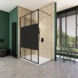 Walk In Dusche - Amora-01 - Duschwand - Schwarz - Loft 4 Walk In Dusche - Amora-01 - Duschwand - Schwarz - Loft 4