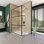 Walk In Dusche - Amora-03 - Duschwand - Schwarz - Loft 1 Walk In Dusche - Amora-03 - Duschwand - Schwarz - Loft 1