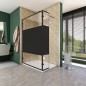 Walk In Dusche - Amora-03 - Duschwand - Schwarz - Loft 3 Walk In Dusche - Amora-03 - Duschwand - Schwarz - Loft 3