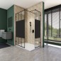 Walk In Dusche - Amora-04 - Duschwand - Schwarz - Loft 4 Walk In Dusche - Amora-04 - Duschwand - Schwarz - Loft 4