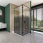 Walk In Dusche - Amora-05 - Duschwand - Schwarz - Loft 6 Walk In Dusche - Amora-05 - Duschwand - Schwarz - Loft 6