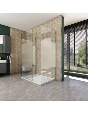 Walk In Dusche  - Almada 08 - Duschwand - Chrom - Blinds