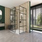 Walk In Dusche - Amora-08 - Duschwand - Schwarz - Loft 2 Walk In Dusche - Amora-08 - Duschwand - Schwarz - Loft 2
