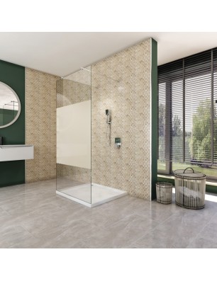 Walk In Dusche  - Almada 09 - Duschwand - Chrom - Blinds