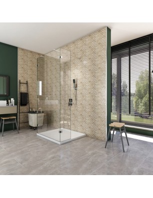 Walk In Dusche  - Almada 10 - Duschwand - Chrom - Klarglas