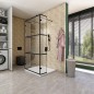 Walk In Dusche - Amora-10 - Duschwand - Schwarz - Loft 1 Walk In Dusche - Amora-10 - Duschwand - Schwarz - Loft 1