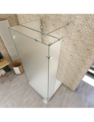 Walk In Dusche  - Almada 07 - Duschwand - Chrom - Satino
