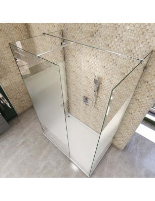 Walk In Dusche  - Almada 08 - Duschwand - Chrom - Blinds