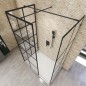 Walk In Dusche - Amora-08 - Duschwand - Schwarz - Loft 2 Walk In Dusche - Amora-08 - Duschwand - Schwarz - Loft 2