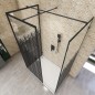 Walk In Dusche - Amora-08 - Duschwand - Schwarz - Loft 6 Walk In Dusche - Amora-08 - Duschwand - Schwarz - Loft 6