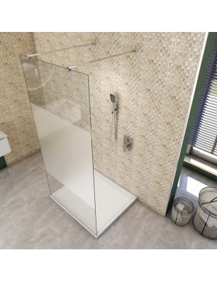 Walk In Dusche  - Almada 09 - Duschwand - Chrom - Blinds