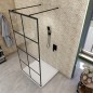 Walk In Dusche - Amora-09 - Duschwand - Schwarz - Loft 2 Walk In Dusche - Amora-09 - Duschwand - Schwarz - Loft 2