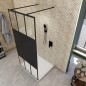 Walk In Dusche - Amora-09 - Duschwand - Schwarz - Loft 4 Walk In Dusche - Amora-09 - Duschwand - Schwarz - Loft 4