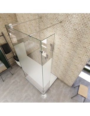 Walk In Dusche  - Almada 10 - Duschwand - Chrom - Blinds